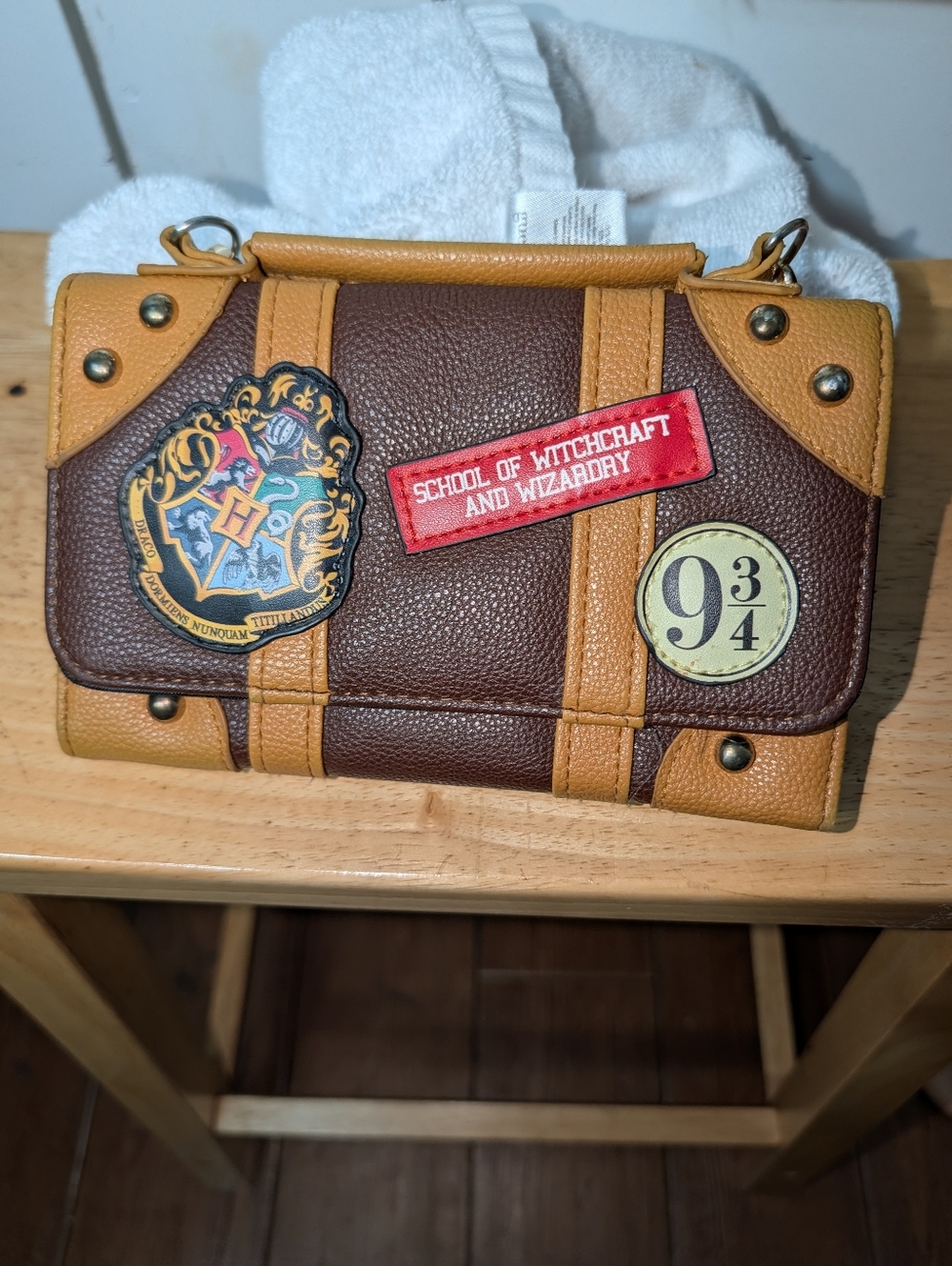 Harry Potter Brown and Tan Wizard-Themed Wallet